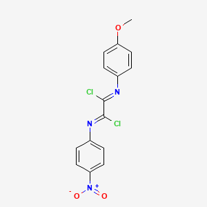 (1Z,2Z)-N~1~-(4-Methoxyphenyl)-N~2~-(4-nitrophenyl)ethanebis(imidoyl) dichloride - 653591-88-9