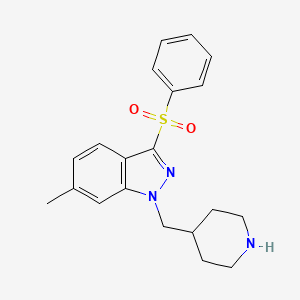1H-Indazole, 6-methyl-3-(phenylsulfonyl)-1-(4-piperidinylmethyl)- - 651335-93-2