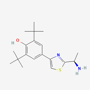 4-[2-[(1R)-1-aminoethyl]-1,3-thiazol-4-yl]-2,6-ditert-butylphenol - 717915-85-0