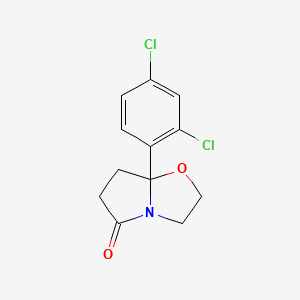 7a-(2,4-Dichlorophenyl)tetrahydropyrrolo[2,1-b][1,3]oxazol-5(6H)-one - 808186-23-4
