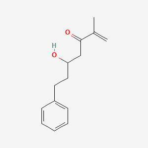 5-Hydroxy-2-methyl-7-phenylhept-1-en-3-one - 651738-82-8