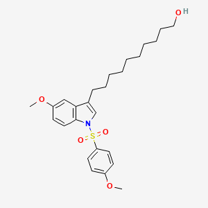 1H-Indole-3-decanol, 5-methoxy-1-[(4-methoxyphenyl)sulfonyl]- - 651331-66-7