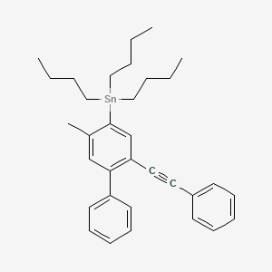 Tributyl[5-methyl-2-(phenylethynyl)[1,1'-biphenyl]-4-yl]stannane - 820964-99-6