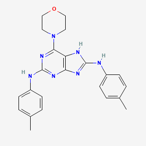 1H-Purine-2,8-diamine, N,N'-bis(4-methylphenyl)-6-(4-morpholinyl)- - 682337-44-6