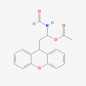 1-Formamido-2-(9H-xanthen-9-YL)ethyl acetate - 820210-81-9