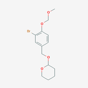 2H-Pyran, 2-[[3-bromo-4-(methoxymethoxy)phenyl]methoxy]tetrahydro- - 672922-58-6