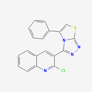 2-Chloro-3-(5-phenyl[1,3]thiazolo[2,3-c][1,2,4]triazol-3-yl)quinoline - 652971-75-0