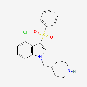 1H-Indole, 4-chloro-3-(phenylsulfonyl)-1-(4-piperidinylmethyl)- - 651334-74-6