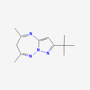 6H-Pyrazolo[1,5-b][1,2,4]triazepine, 2-(1,1-dimethylethyl)-5,7-dimethyl- - 653586-58-4