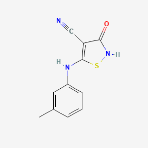4-Isothiazolecarbonitrile, 2,3-dihydro-5-[(3-methylphenyl)amino]-3-oxo- - 663958-07-4