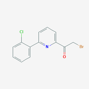 2-Bromo-1-[6-(2-chlorophenyl)pyridin-2-yl]ethan-1-one - 142978-14-1