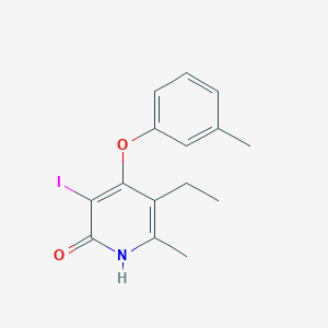 5-ethyl-3-iodo-6-methyl-4-(3-methylphenoxy)-1H-pyridin-2-one - 651778-62-0