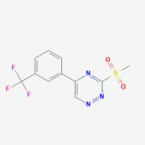 1,2,4-Triazine, 3-(methylsulfonyl)-5-[3-(trifluoromethyl)phenyl]- - 143135-67-5
