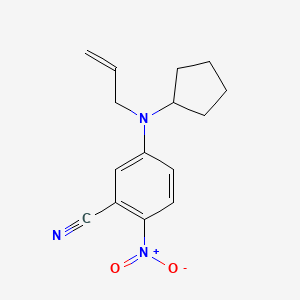 Benzonitrile, 5-(cyclopentyl-2-propenylamino)-2-nitro- - 821776-46-9