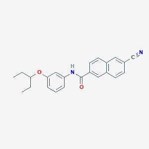 2-Naphthalenecarboxamide, 6-cyano-N-[3-(1-ethylpropoxy)phenyl]- - 653604-43-4
