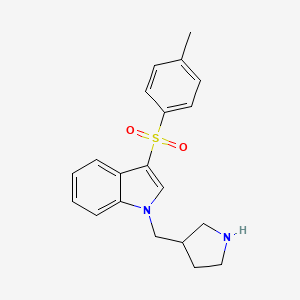 1H-Indole, 3-[(4-methylphenyl)sulfonyl]-1-(3-pyrrolidinylmethyl)- - 651335-23-8