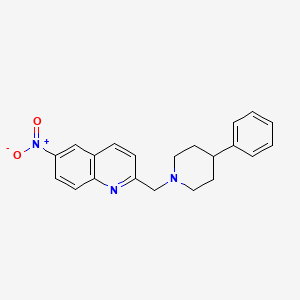 6-Nitro-2-[(4-phenylpiperidin-1-yl)methyl]quinoline - 832101-96-9