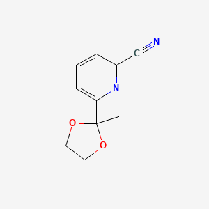 6-(2-Methyl-1,3-dioxolan-2-yl)pyridine-2-carbonitrile - 149400-82-8