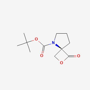 2-Oxa-5-azaspiro[3.4]octane-5-carboxylic acid, 1-oxo-, 1,1-dimethylethyl ester, (4R)- - 