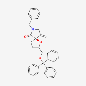 1-Oxa-7-azaspiro[4.4]nonan-6-one, 9-methylene-7-(phenylmethyl)-2-[(triphenylmethoxy)methyl]-, (2S,5R)- - 