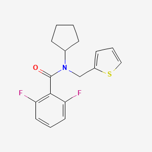 N-Cyclopentyl-2,6-difluoro-N-[(thiophen-2-yl)methyl]benzamide - 606117-62-8