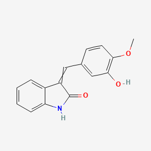 2H-Indol-2-one, 1,3-dihydro-3-[(3-hydroxy-4-methoxyphenyl)methylene]- - 204005-60-7