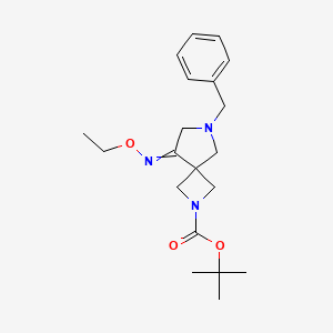2,6-Diazaspiro[3.4]octane-2-carboxylic acid, 8-(ethoxyimino)-6-(phenylmethyl)-, 1,1-dimethylethyl ester - 