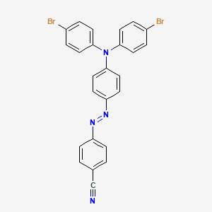 4-[(E)-{4-[Bis(4-bromophenyl)amino]phenyl}diazenyl]benzonitrile - 648901-13-7