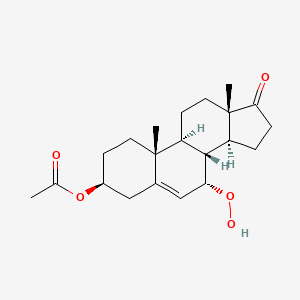 [(3S,7S,8R,9S,10R,13S,14S)-7-hydroperoxy-10,13-dimethyl-17-oxo-1,2,3,4,7,8,9,11,12,14,15,16-dodecahydrocyclopenta[a]phenanthren-3-yl] acetate - 215309-10-7