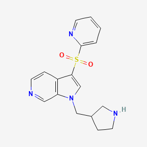 1H-Pyrrolo[2,3-c]pyridine, 3-(2-pyridinylsulfonyl)-1-(3-pyrrolidinylmethyl)- - 651024-65-6
