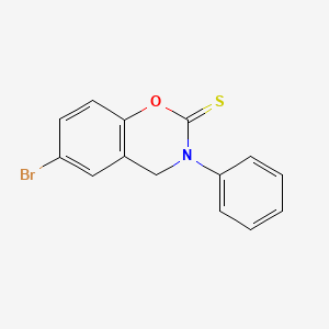 2H-1,3-Benzoxazine-2-thione, 6-bromo-3,4-dihydro-3-phenyl- - 647849-50-1