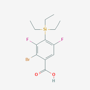 Benzoic acid, 2-bromo-3,5-difluoro-4-(triethylsilyl)- - 651027-12-2