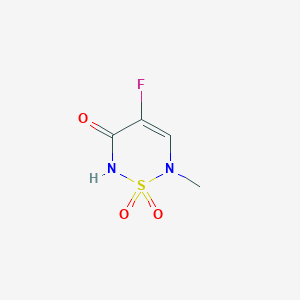 4-Fluoro-6-methyl-1lambda~6~,2,6-thiadiazine-1,1,3(2H,6H)-trione - 648418-33-1
