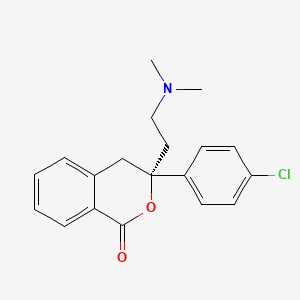 1H-2-Benzopyran-1-one, 3-(4-chlorophenyl)-3-[2-(dimethylamino)ethyl]-3,4-dihydro-, (3R)- - 