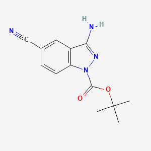 Tert-butyl 3-amino-5-cyano-1H-indazole-1-carboxylate - 871709-87-4