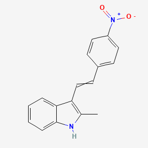 2-Methyl-3-[2-(4-nitrophenyl)ethenyl]-1H-indole - 915301-43-8