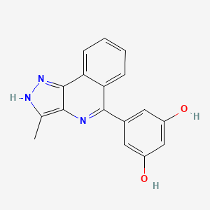 5-(3-methyl-2H-pyrazolo[4,3-c]isoquinolin-5-yl)benzene-1,3-diol - 645417-97-6