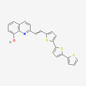 2-[2-[5-(5-Thiophen-2-ylthiophen-2-yl)thiophen-2-yl]ethenyl]quinolin-8-ol - 915312-74-2