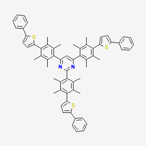 2,4,6-Tris[2,3,5,6-tetramethyl-4-(5-phenylthiophen-2-yl)phenyl]pyrimidine - 650606-96-5