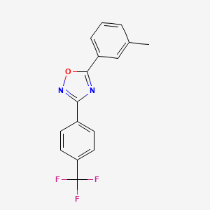 5-(3-Methylphenyl)-3-[4-(trifluoromethyl)phenyl]-1,2,4-oxadiazole - 651033-25-9