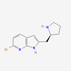 1H-Pyrrolo[2,3-b]pyridine, 6-bromo-2-[(2S)-2-pyrrolidinylmethyl]- - 