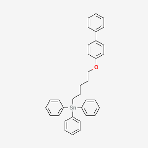 {5-[([1,1'-Biphenyl]-4-yl)oxy]pentyl}(triphenyl)stannane - 648930-63-6