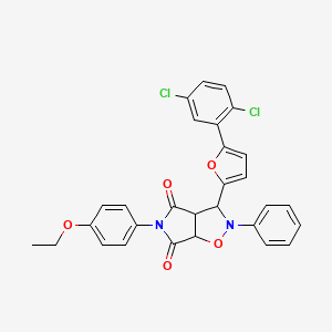 3-[5-(2,5-dichlorophenyl)furan-2-yl]-5-(4-ethoxyphenyl)-2-phenyldihydro-2H-pyrrolo[3,4-d][1,2]oxazole-4,6(3H,5H)-dione - 
