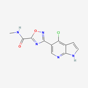 1,2,4-Oxadiazole-5-carboxamide, 3-(4-chloro-1H-pyrrolo[2,3-b]pyridin-5-yl)-N-methyl- - 