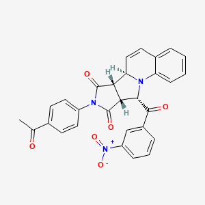 (10R,11S,15R,16S)-13-(4-acetylphenyl)-16-(3-nitrobenzoyl)-1,13-diazatetracyclo[8.6.0.02,7.011,15]hexadeca-2,4,6,8-tetraene-12,14-dione - 