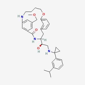(4s)-4-[(1r)-1-Hydroxy-2-({1-[3-(1-Methylethyl)phenyl]cyclopropyl}amino)ethyl]-19-(Methoxymethyl)-11-Oxa-3,16-Diazatricyclo[15.3.1.1~6,10~]docosa-1(21),6(22),7,9,17,19-Hexaen-2-One - 943924-04-7