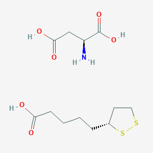 (2S)-2-aminobutanedioic acid;5-[(3R)-dithiolan-3-yl]pentanoic acid - 921198-16-5