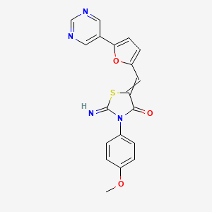 4-Thiazolidinone, 2-iMino-3-(4-Methoxyphenyl)-5-[[5-(5-pyriMidinyl)-2-furanyl]Methylene]- - 