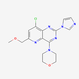 4-[8-Chloro-2-imidazol-1-yl-6-(methoxymethyl)pyrido[3,2-d]pyrimidin-4-yl]morpholine - 