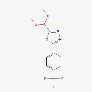 2-(Dimethoxymethyl)-5-(4-(trifluoromethyl)phenyl)-1,3,4-oxadiazole - 
